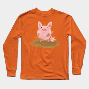 Piggies in a Mud Puddle Long Sleeve T-Shirt